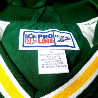 Green Bay Packers Reebok Pro Line Vest Vintage 90s Men ' s Size Large 3