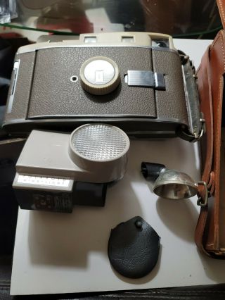 Vintage Polaroid Land Camera " 800 " With Leather Case And Accessories