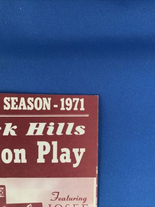 Black Hills Passion Play Lake Wales,  Fl.  1971 Brochure 2