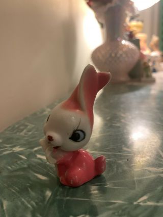 Little Vintage Arnart Kitsch Red Bowtie Pink Bunny Rabbit