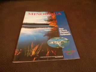 Vintage 1992 Minocqua Wisconsin Travel Guide With Ads