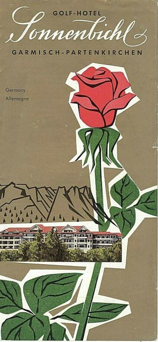 Vintage Travel Brochure Hotel Sonnenbichl Garmisch Partenkirchen