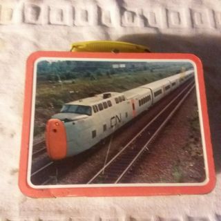 Rare Canadian Pacific Railroad Train - Vintage Metal Lunchbox