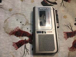 Vintage Sony M - 570v Vor Clear Voice Plus Micro Cassette Handheld Recorder