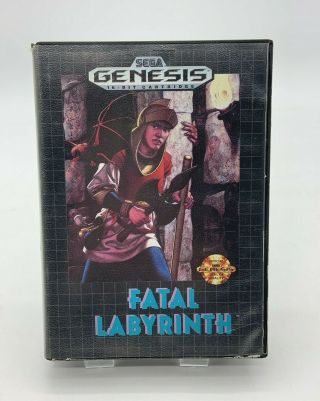 Fatal Labyrinth Sega Genesis Video Game Complete Vintage Retro