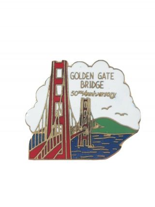 Golden Gate Bridge 50th Anniversary Pin Brooch Pinback