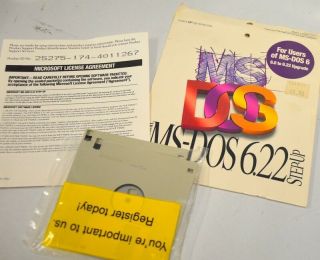 Vintage Collectible Microsoft Ms Dos 6.  0 To 6.  22 Upgrade