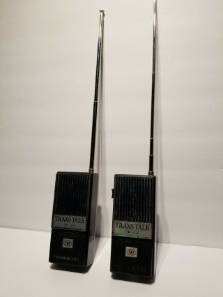 Vintage - Trans Talk Tw 410 Two Way Radios 35 " Antenna - Made In Japan