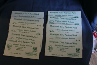 12 Mammoth Cave National Park Ticket Employee Reunion Barbecue 1991 50th Anniver
