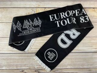 Vintage Def Leppard Concert Scarf Rock Goddess European Tour 1983 Double Sided