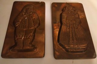 Vintage Copper Dutch Boy And Girl Chocolate Mold