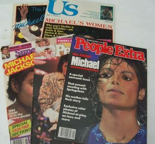 5 Different Vintage Michael Jackson Magazines - People,  Us,  Modern Screen,  Etc