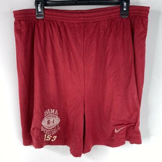 Vintage 90’s Nike White Tag Adult Size Large Red Bama Football 153 Mesh Shorts