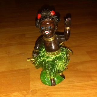 Vintage Hawaiian Hula Girl Doll Figurine Made In Japan 5 1/2” Porcelain