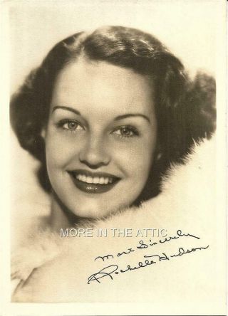 Cutie Pie Rochelle Hudson Orig Vintage Hollywood Fan Photograph Portrait