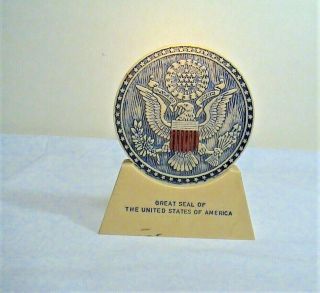 Vintage 1960s Great Seal Of The United States Piggy Coin Bank