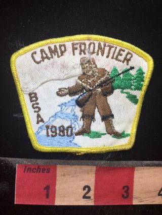 Vtg 1980 Bsa Camp Frontier Council Ohio Patch - Boy Scout 77p5