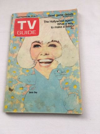 Vintage 1968 Tv Guide Doris Day Cover Good