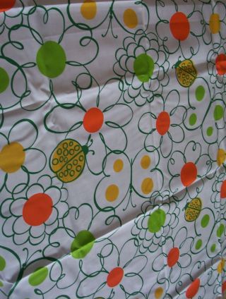 Vintage Home Decor Fabric Large Flower & Insects 1 Yd,  25 " X 44 " Wide