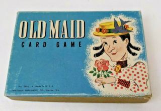 Rare VINTAGE 1940 ' s WHITMAN OLD MAID CARD GAME COMPLETE 2996 Complete 2
