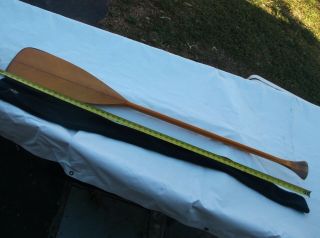 Vintage 58 " Grey Owl 2 - Tone Wood Canoe Paddle Oar Canada Made