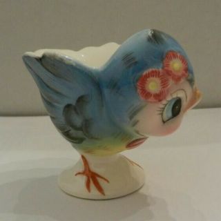Vintage Lefton Bluebird Egg Cup - Blue Bird 286 3