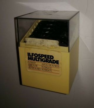 Vintage Ilford Ilfospeed Multigrade Filter Kit No 1 To 7