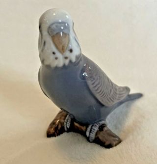 Vintage B&g Bing & Grondahl 2210 Parakeet Blue Bird Figurine Made In Denmark