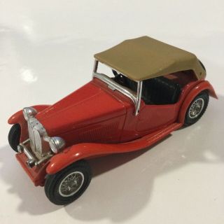 Vintage Matchbox Models Yesteryear Y8 Red 1945 Mg 7c Convertible 1:43 Moy