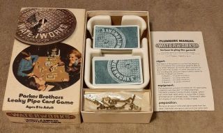 Vintage Waterworks Parker Brothers Leaky Pipe Card Game 1972 Complete No 770