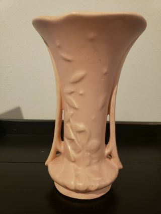 1940s Vintage Mccoy Double Handled Pink Vase