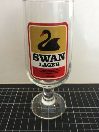 Rare Vintage Collectable Swan Lager Beer Glass 740 Ml