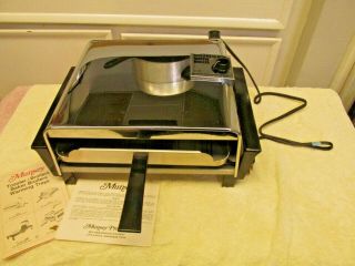 Vintage Munsey Shiny Chrome Toaster Oven Broiler Model 10ac Made In Usa