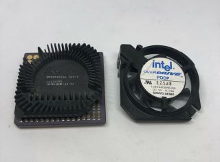 Intel Pentium Cpu 166mhz Processor Bp80502166 Su072 Vintage 166 With Fan
