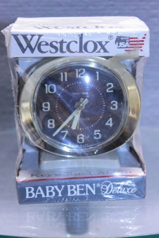 Vintage Mid Century Modern Ge Westclox Baby Ben 11104 Wind Up Alarm Clock