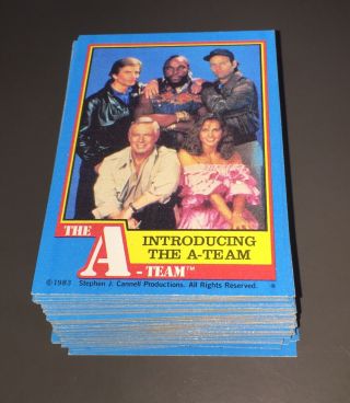 The A - Team Trading Cards Vintage 1983 Topps Full Set Of 66 Near