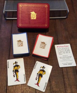 Vintage Detroit Athletic Club - Full Double Deck Playing Cards & Fancy Case Dac