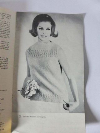 Vintage Womens Mohair Sweater Knitting Pattern Book,  Villawool Book 133,  1960 ' s 3
