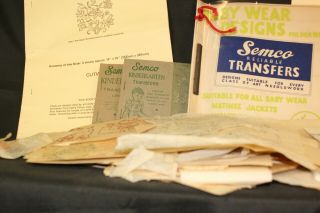 Vintage Embroidery Transfers,  Large Bundle including SEMCO & Fleur de Lis 3