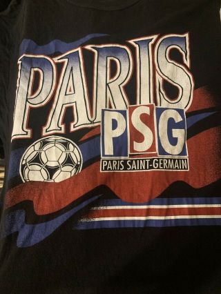 Paris Saint - Germain (psg) Vintage T Shirt (size M) Rare