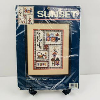 Vintage Dimensions Sunset Cross Stitch Kit " Heartfelt Welcome " Lambert 13621