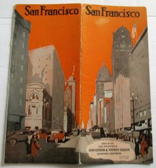 San Francisco California 1922 Tourist Travel Brochure W Graphic Cover Market St