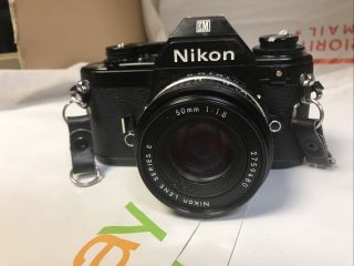 Vintage Nikon Em Film Camera W/ 50mm 1:1.  8 Series E Lens