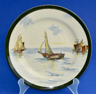 Vintage Royal Doulton D2872 Sailing Ships Plate - 19.  5cm