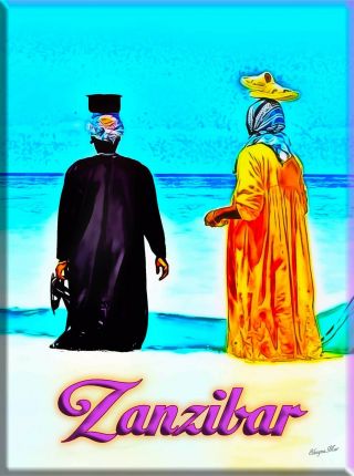 Zanzibar Island Tanzania East Africa Travel Advertisement Art Poster Print
