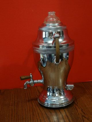 Vintage CONTINENTAL SILVER CO.  Coffee Tea Percolator w Creamer,  Sugar Bowl Tray 3