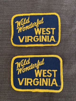 2 Vtg 1970s Wild Wonderful West Virginia State Patch Nos Roman Art