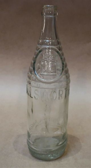 Vintage Milsworth Glass Drink Bottle 26 Fl Oz