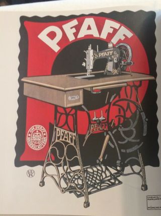 Pfaff Sewing Machine Advertisement Vintage Poster Print 12 1/4 " X 10 1/2 "