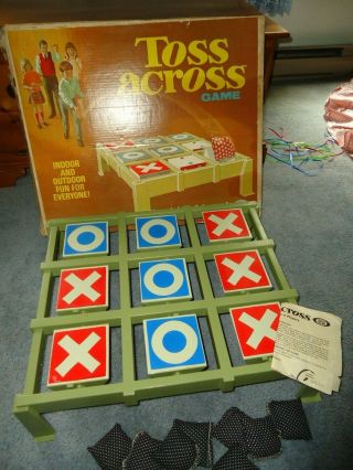Vintage 1969 Ideal Toss Across Game With Box - Complete With Insructions